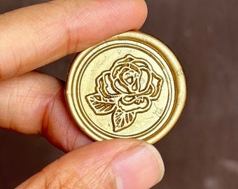 Rose Wax Seal Gold Holiday Wax Seal For Small Business Packaging Wax Seal Chrsitmas