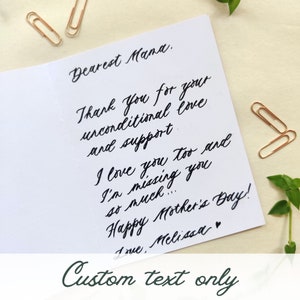 Mothers Day Floral Card For Mama Pink Card For Mom Card For Grandma Card For Nana Mothers Day Card For Daughter Card For Mummy From Baby Custom text only