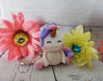 Baby Unicorn Toy Charm Gift Surprise Handmade Craft Polymer Clay Miniature Cute Aesthetic Keyring Present Collectables Art Sculpture