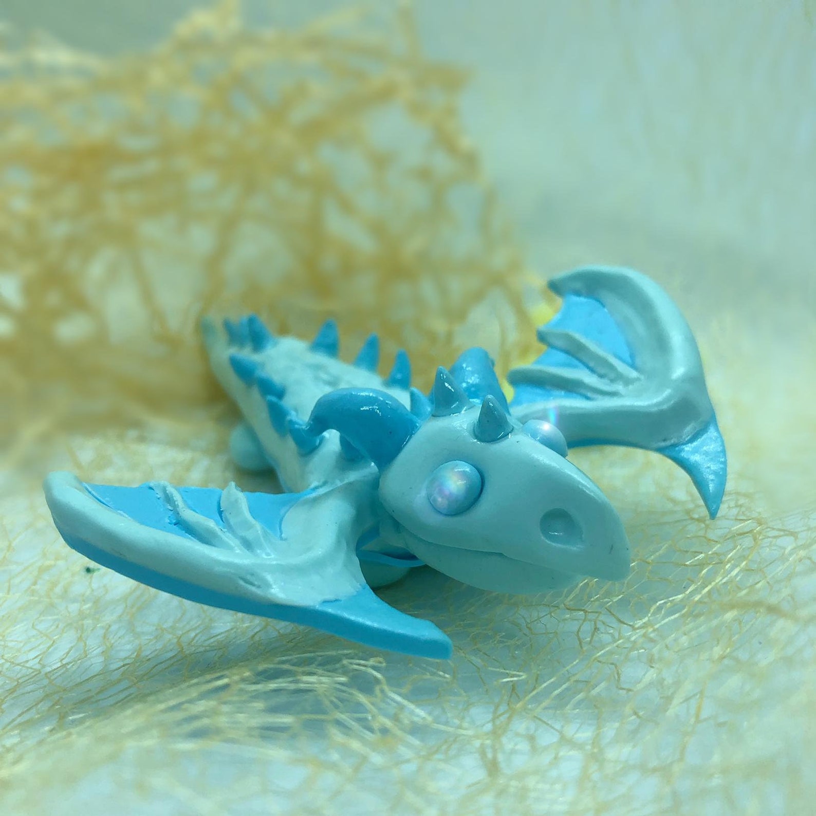 Adopt Me Toy Frost Dragon Gift Surprise Handmade Craft Polymer Clay