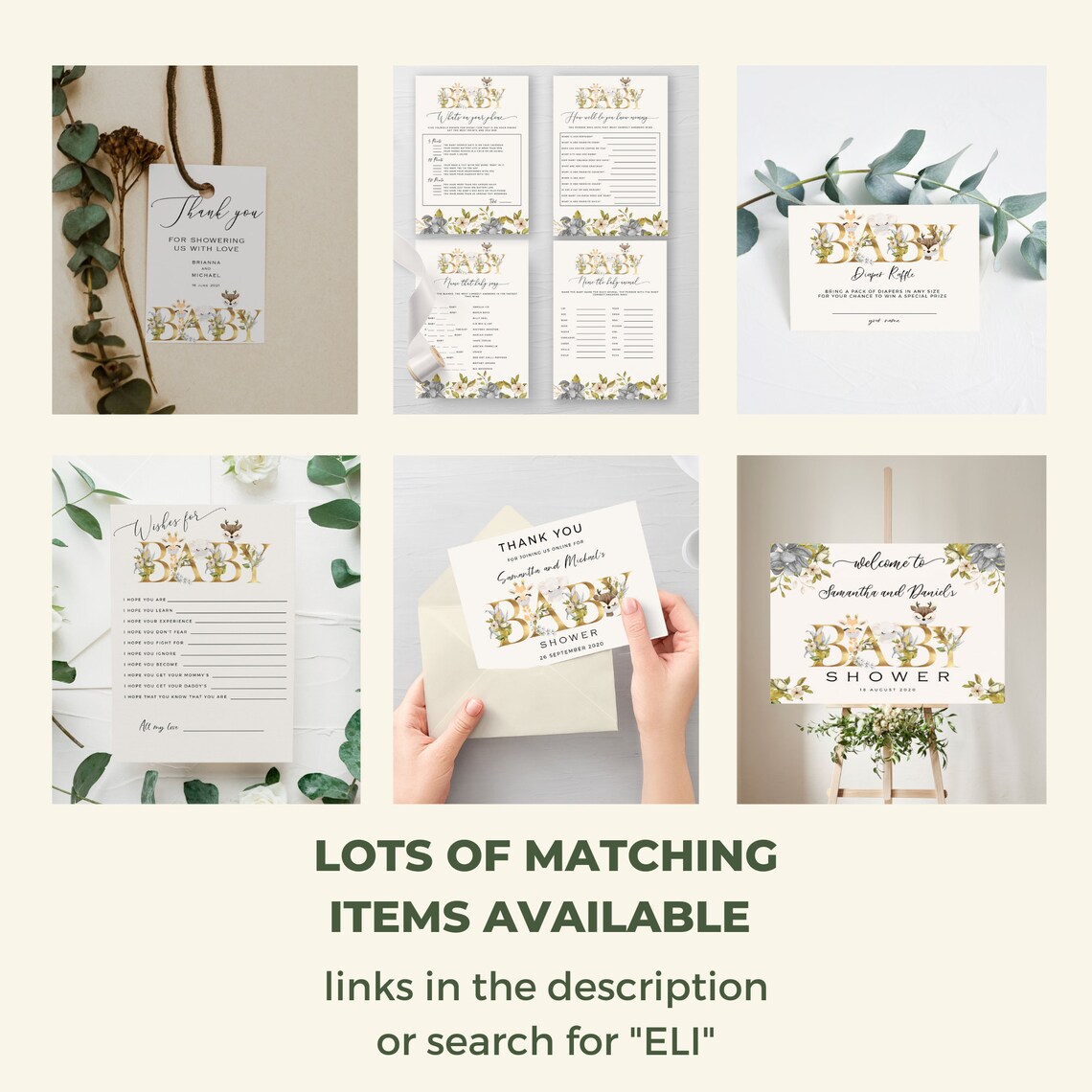 ELI Virtual Baby Shower Invitation Templategender Etsy