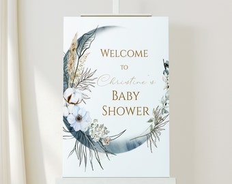 KAI - Baby Shower boho Welcome Template,Baby Sprinkle welcome sign,Baby Boy Decor Sign,It&#39;s a boy welcome,Instant Download