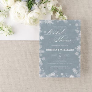 Snowflake Bridal shower template