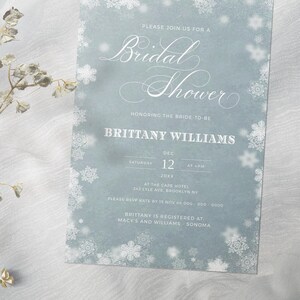 Snowflake Bridal shower template
