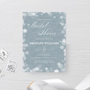Snowflake Bridal shower template