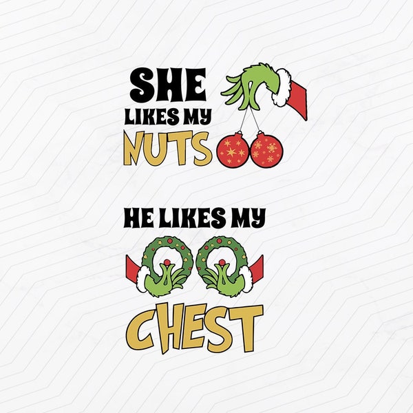 Couples Christmas SVG, Funny Christmas svg, Chest Nuts svg, Best Friends, Cousin, His and Hers Gifts, Chest Nuts Couple Png, Matching tee