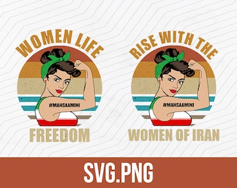 Women life freedom Iran SVG and PNG
