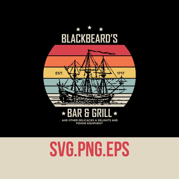 Blackbeard’s Bar and Grill SVG, PNG, and EPS