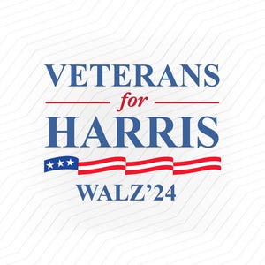 Veterans for Harris Walz 2024 svg, Kamala Harris 2024 png, Election 2024 png, Instant Download, Kamala supporter svg, Cricut cut Files