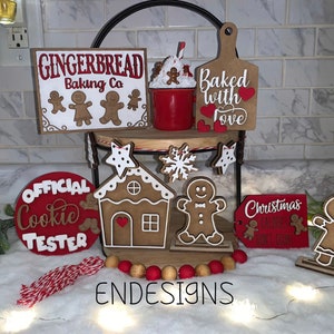 Gingerbread Tiered Tray Set