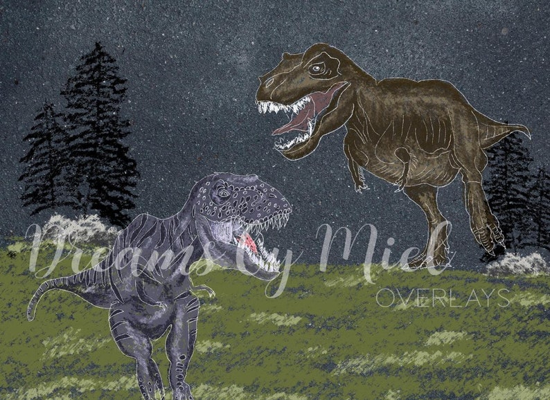 Overlay Chased by Dinosaurs Sidewalk Chalk Art Etsy UK