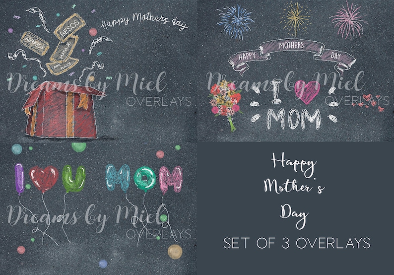 Overlay Mother's Day Sidewalk Chalk Art - Etsy