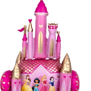 55&quot; AirWalker Princess Castle Balloon for Birthdays ,Double-Sided Printed Balloon