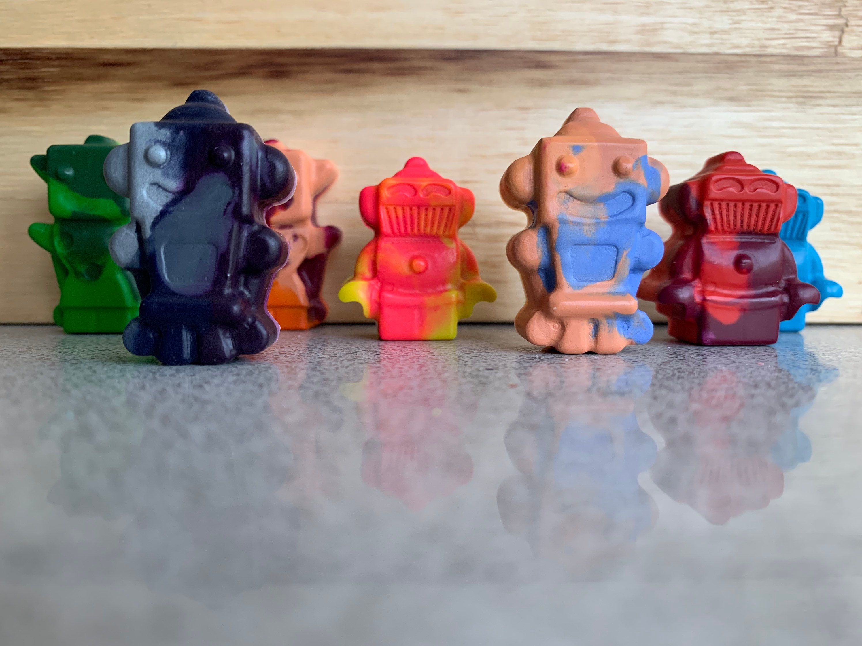 Robot crayon set x8 Etsy