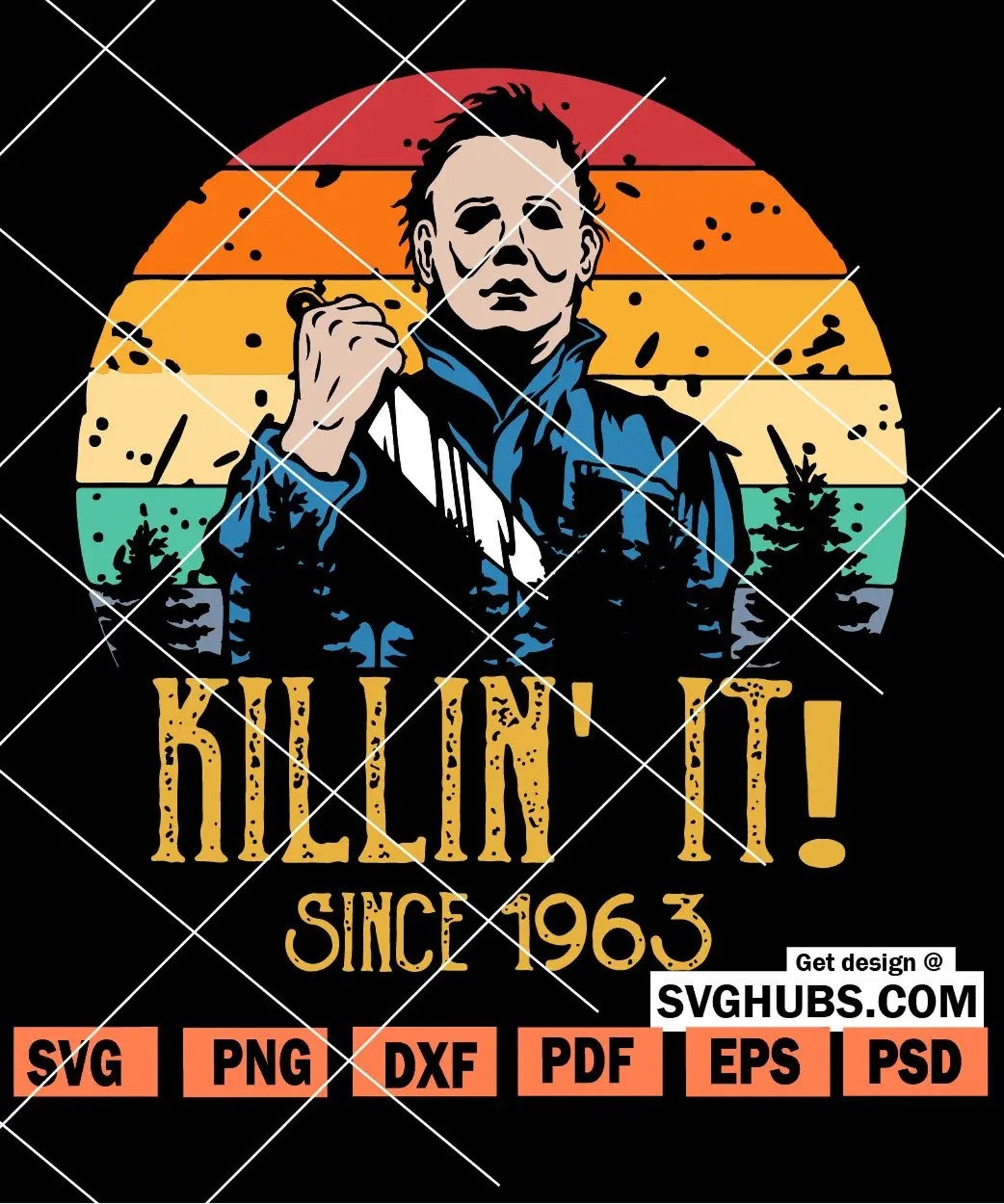 Vintage Michael Myers SVG Killin It Since 1963 SVG Vintage | Etsy