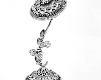 Besamim box, Jewish Wedding gift, Judaica Gift, Havdalah box, Yemenite Art, Sterling Silver 925 Flower Box, Made In Israel
