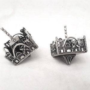 Jerusalem Hanukkah Dreidel, Filigree Art Dreidel, Children Game, Jewish Gift, Judaica, Sterling Silver 925, Handmade Art, Model048