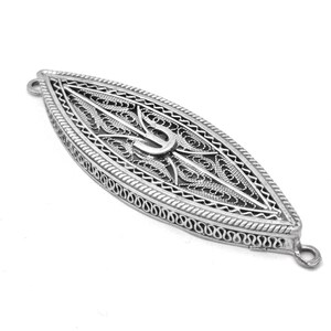 Beautiful Mezuzah Case, Jewish Wedding gift, Judaica Gift, Yemenite Filigree Art, Sterling Silver 925, Handmade In Israel, Model019