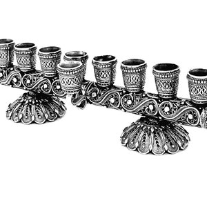 Special Menorah, Candlesticks Menorah, Chanukah Gift, Hanukkiah, Unique Jewish Gift, Judaica, Filigree Art ,Handmade in Jerusalem M022