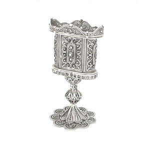 Unique Candle Holder For Havdalah, Jewish Wedding gift, Judaica Gift, Havdalah box, Yemenite Art, Sterling Silver 925, Made In Israel M011
