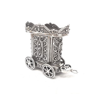 Candle Holder For Havdalah, Jewish Wedding gift, Judaica Gift, Havdalah box, Yemenite Art, Sterling Silver 925, Made In Israel M019