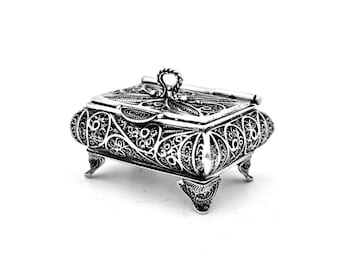 Adi Besamim Box, Jewish Wedding Gift, Judaica Gift, Havdalah box, Yemenite Art, Sterling Silver 925 Box, Made In Israel