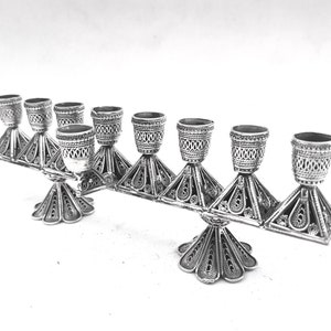 Hanukkiah, Special Menorah, Candlesticks Menorah, Chanukah Gift, Unique Jewish Gift, Judaica, Filigree Art ,Handmade in Jerusalem M021