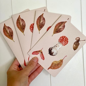 AUTUMN GREETING CARDS. Handmade, 100% eco-friendly and luxury stationery.