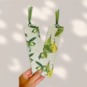 OLIVE and PEAR BOOKMARKS. Handmade, 100% eco-friendly and luxury stationery.