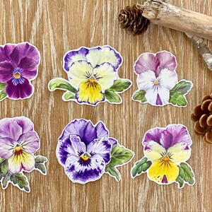Adesivos de vinil de amores-perfeitos - pacote de adesivos da natureza - adesivos para laptop - adesivos de decoração - adesivos à prova d'água - adesivos florais