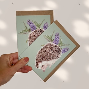 Cartões de felicitações HEDGEHOG e HEBE. Papelaria artesanal, 100% ecológica e luxuosa.
