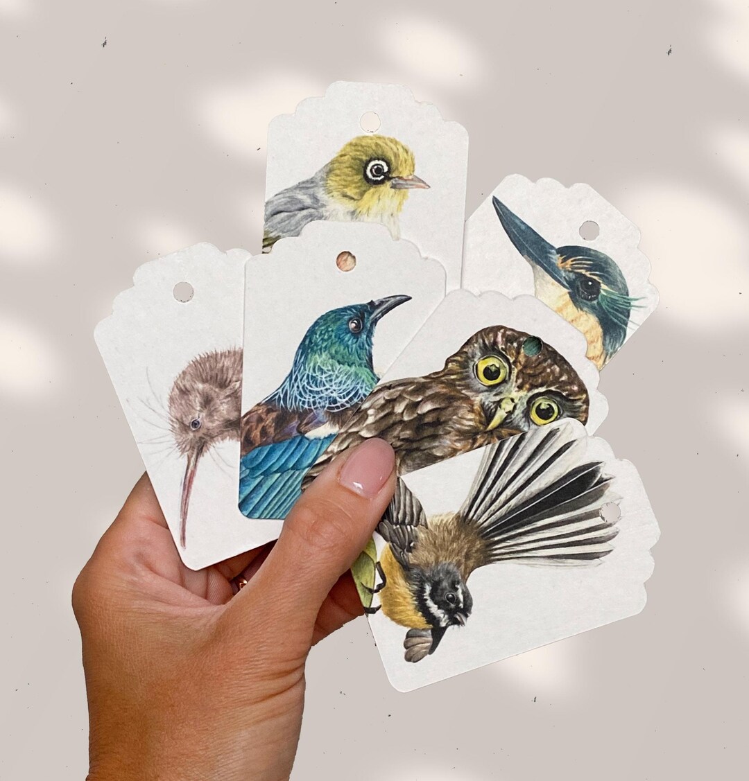 New Zealand BIRDS GIFT TAGS. Handmade, 100% Eco-friendly and Luxury ...