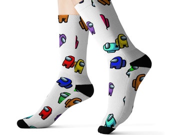 Custom Men Women Stockings Warm Gift Details about   Among Us Game Pattern Socks ▪