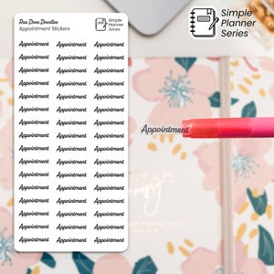 Clear Appointment Planner Stickers | Simple Planner Stickers | Icon Planner Stickers
