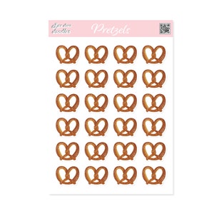 Pretzel Stickers - Salty Snack Pack Stickers
