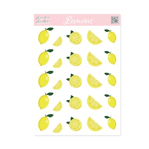 Stickers fruits citronnés