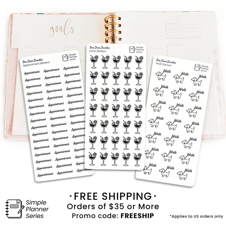 dog-walk-planner-stickers-clear-dog-walk-reminder-journal-labels-etsy
