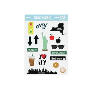 NYC - New York City Sticker Sheet - Planner and Journal Stickers