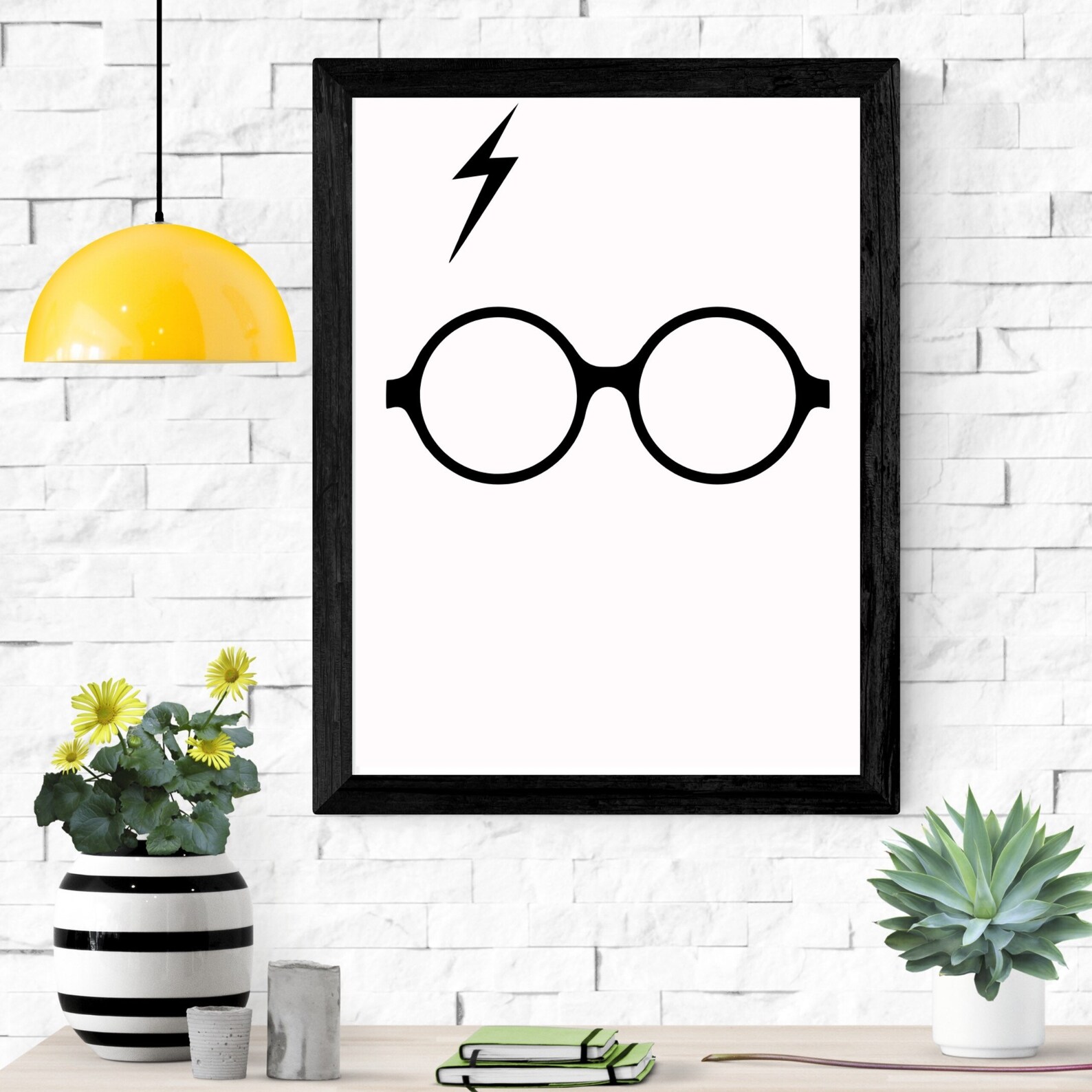 Harry Potter glasses and scar digital print. Instant download | Etsy