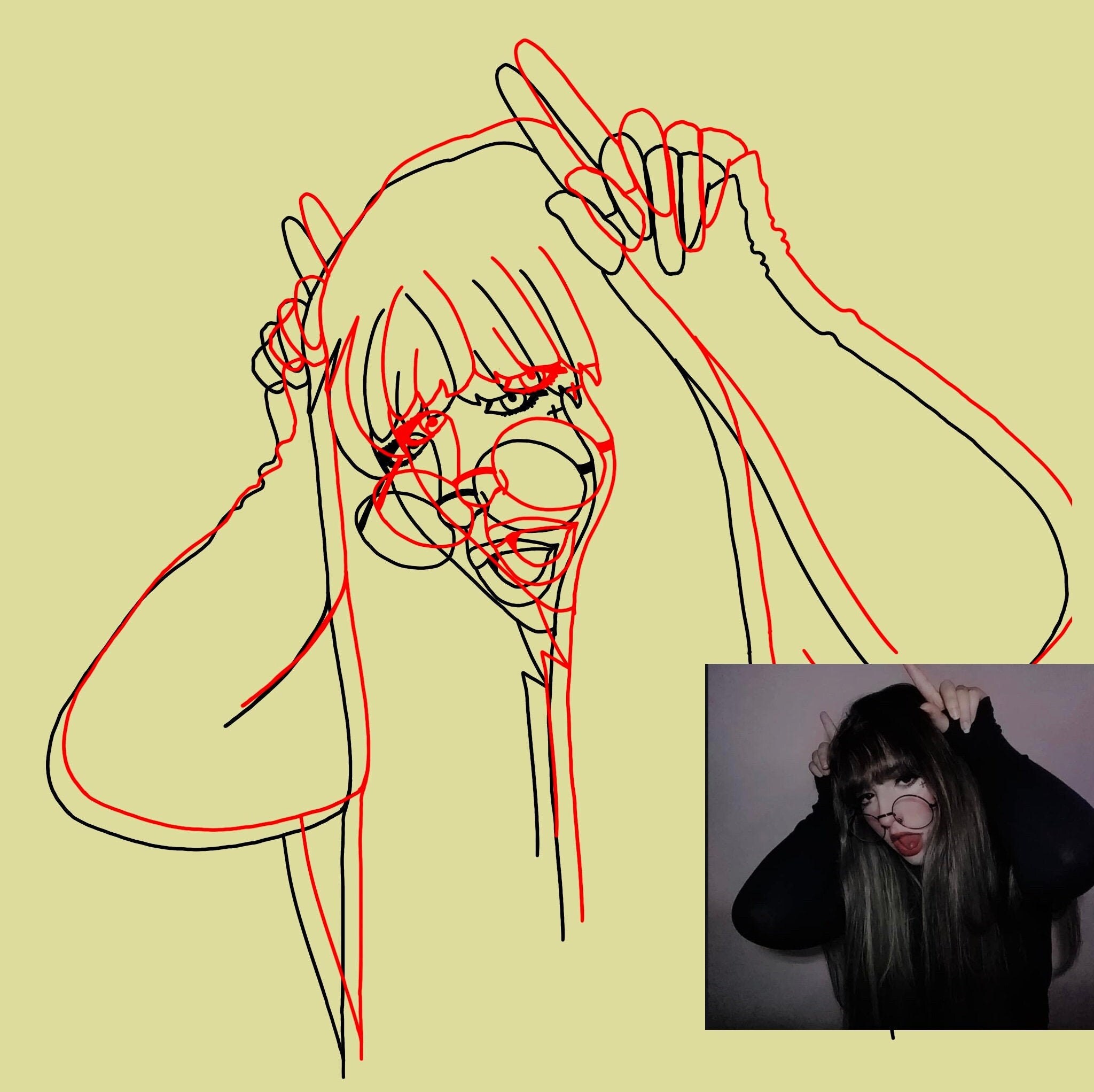 Custom abstract motion blur portrait personalized portrait Etsy