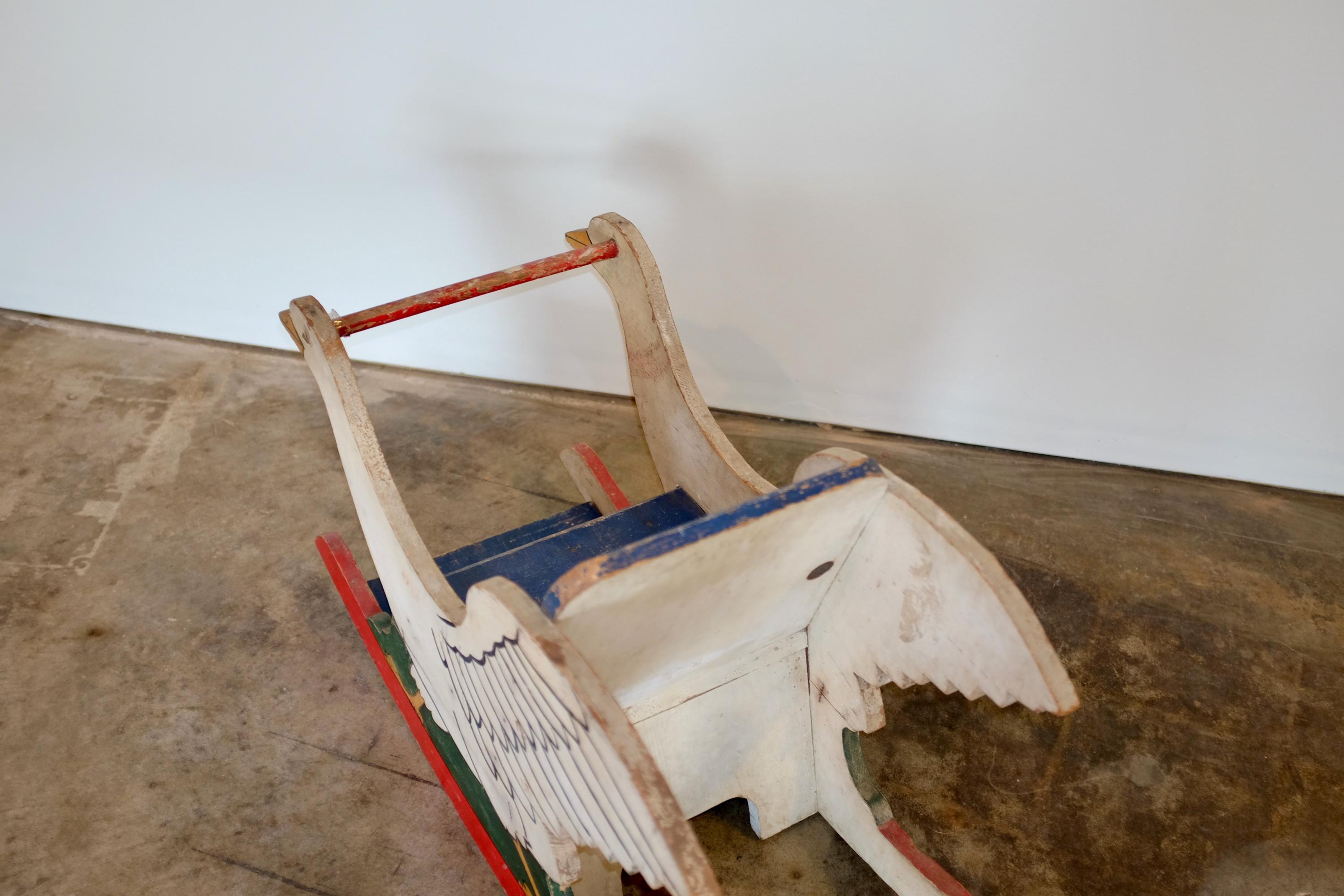 Antique Wood Goose Child's Rocker - Etsy