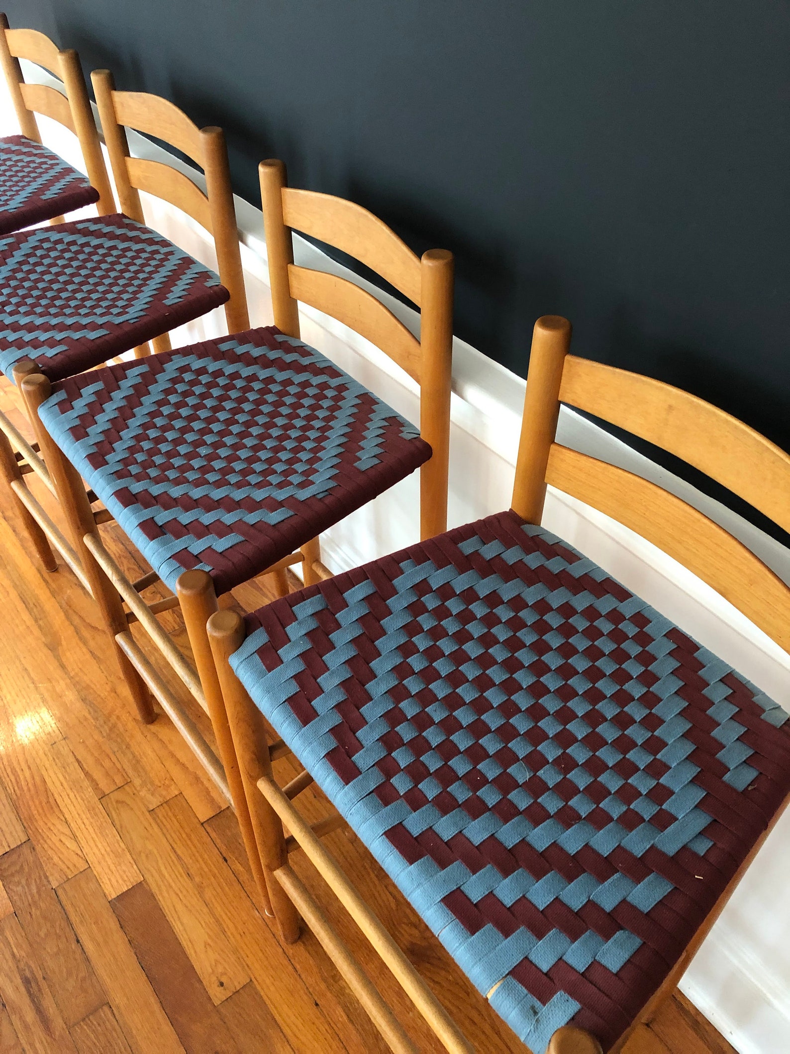 Shaker Tape Barstools Pair 4 Total Avail Etsy