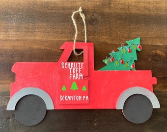 The Office Christmas Decoration | Rustic Red Truck Christmas
