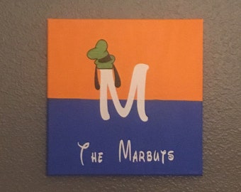Personalized Last Name Disney Inspired Canvas Sign | Disney Home Decor