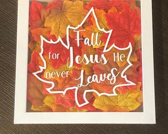 Fall Shadow Box | Fall Home Decor | Fall for Jesus | Christian Home Decor