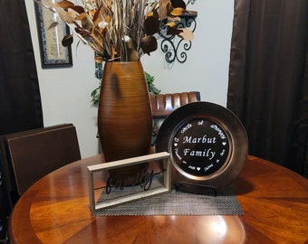 Thankful for Family Customizable Decorative Plate