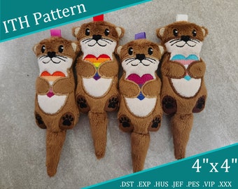 Pride Otter Charm ITH Digital Pattern