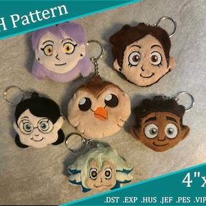 The Owl House Inspired Charm Keychain ITH Digital Pattern
