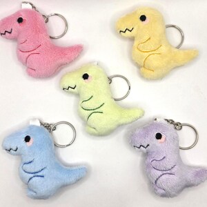 Chibi Dinosaur Plushie Keychain ~ Ankylosaurus - Brachiosaurus- Stegosaurus - Triceratops - Tyrannosaurus Rex ~ T. Rex
