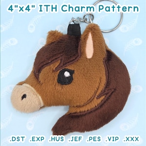 Padrão digital ITH de amuleto de cavalo